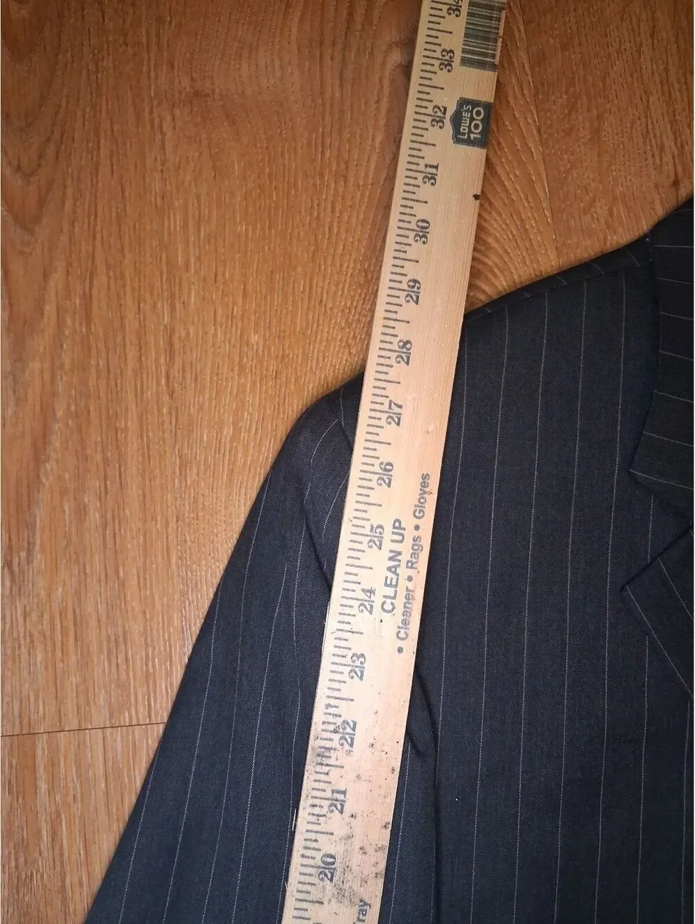 Jack Victor 2 Piece Suit Mens 48XL 38x32 Gray Striped Wool